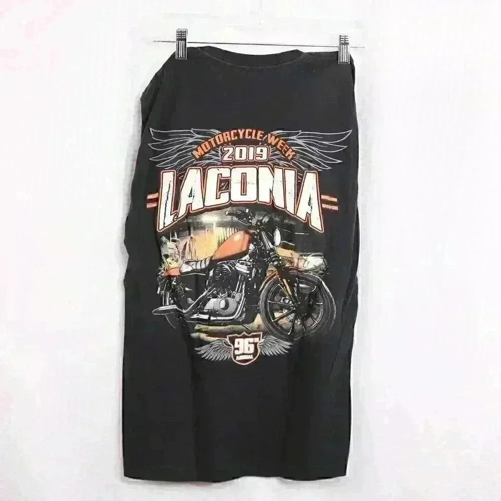 Royal Apparel Size M Black Motorcycle Week 2019 Laconia 96th Annual tshirt